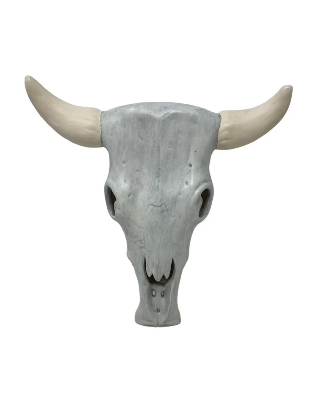 Ceramic Cow Bull Fake Skull Wall Hang Western Cowboy Decor Decoration White 9